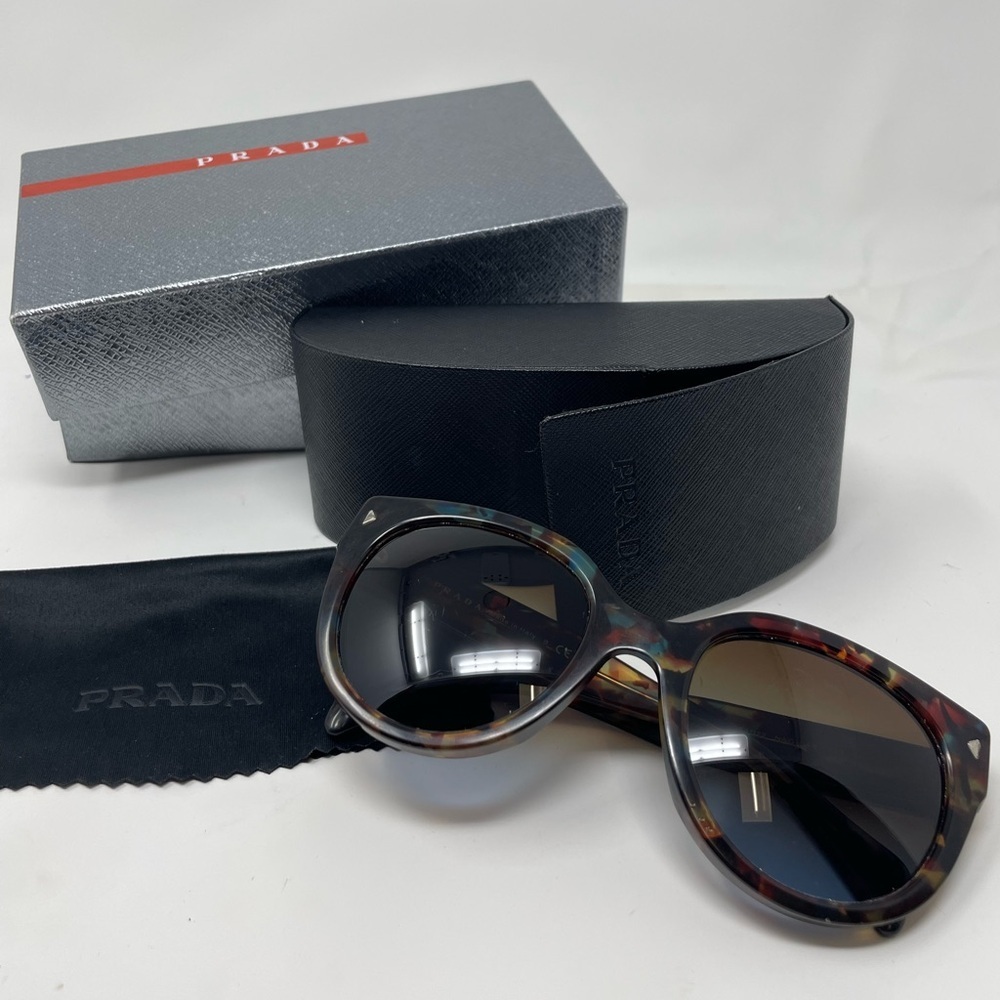 Authentic Prada Women's Multicolor Tortoise Sunglasses - Picture 8 of 9